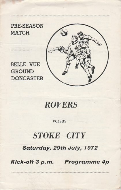 Doncaster Rovers v Stoke City  29-Jul-1972