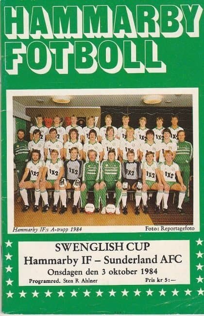 Hammarby IF v Sunderland 03-Oct-1984