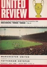 Manchester United v Tottenham Hotspur 28-Aug-1968