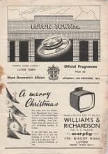 Luton Town v West Bromwich Albion  22-Mar-1958