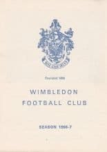 Wimbledon v Wellington Town 01-Oct-1966