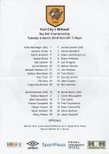 Hull City v Millwall 06-Mar-2018