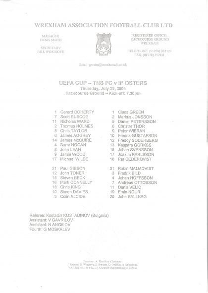 Total Network Solutions v Östers IF 29-Jul-2004