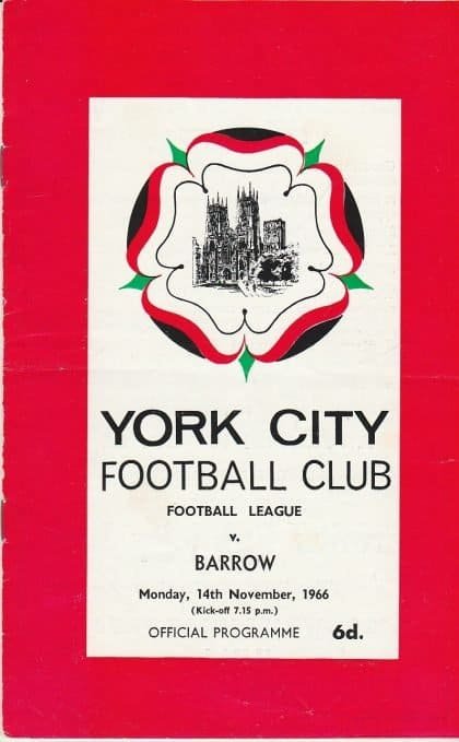 York City v Barrow 14-Nov-1966