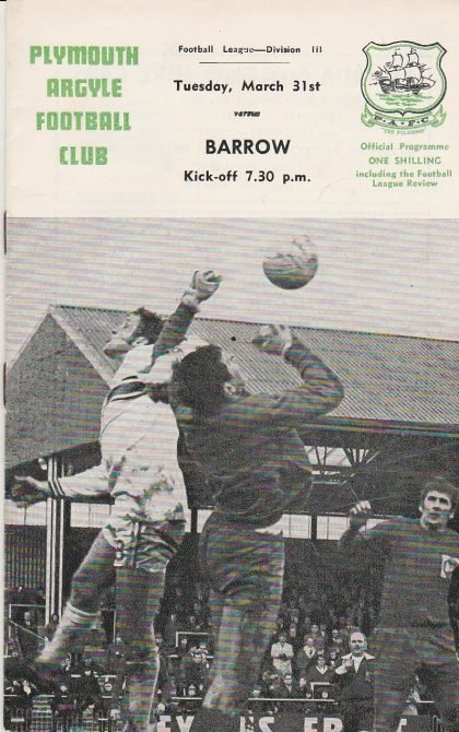 Plymouth Argyle v Barrow 31-Mar-1970