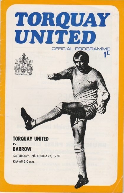Torquay United v Barrow  07-Feb-1970