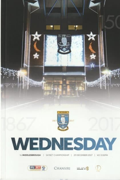 Sheffield Wednesday v Middlesbrough  23-Dec-2017
