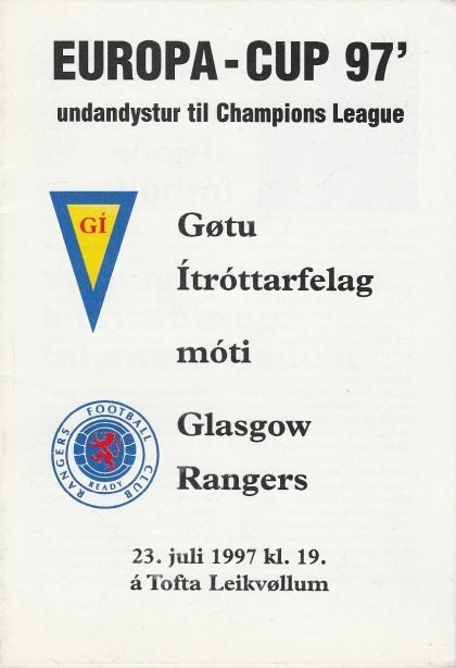 Gøtu ĺtróttarfelag v Glasgow Rangers  23-Jul-1997