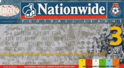 Blackpool v Leyton Orient  26-May-2001