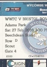 Wycombe Wanderers v Bristol Rovers 27-Feb-2016