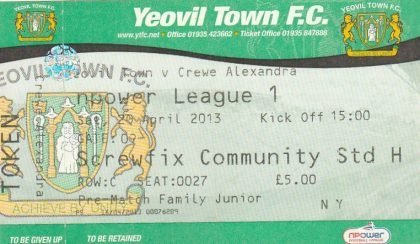 Yeovil Town v Crewe Alexandra  20-Apr-2013