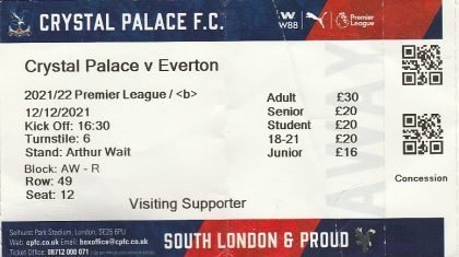 Crystal Palace v Everton  12-Dec-2021