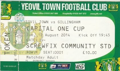 Yeovil Town v Gillingham  12-Aug-2014