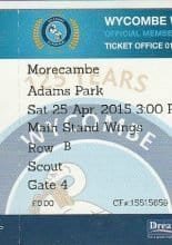 Wycombe Wanderers v Morecambe 25-Apr-2015
