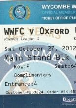 Wycombe Wanderers v Oxford United 27-Oct-2012