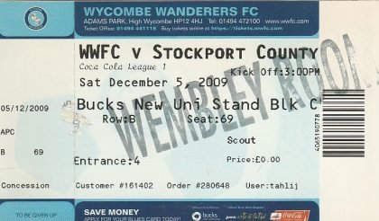 Wycombe Wanderers v Stockport County  05-Dec-2009