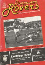 Doncaster Rovers v Cambridge United 23-Oct-1984