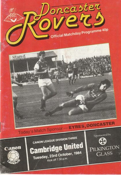 Doncaster Rovers v Cambridge United 23-Oct-1984