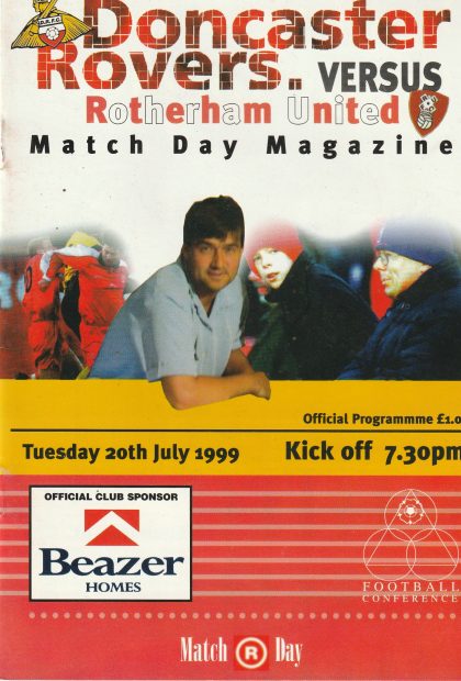Doncaster Rovers v Rotherham United 20-Jul-1999