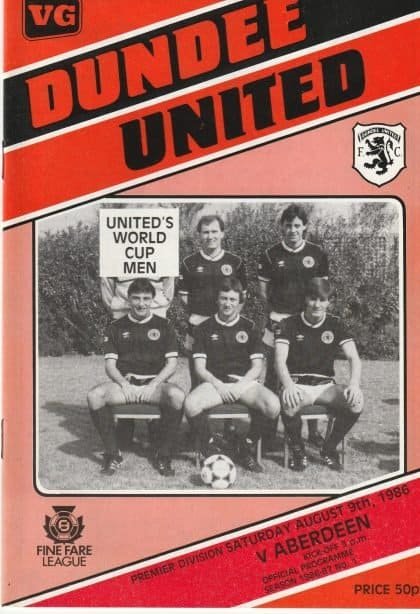 Dundee United v Aberdeen  09-Aug-1986