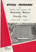 Doncaster Rovers v Lincoln City 02-Nov-1968