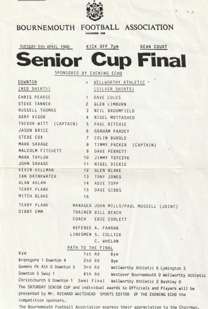 Downton v Wellworthy Athletic  05-Apr-1988