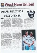 West Ham United u21 v Aston Villa u21   12-Aug-2013