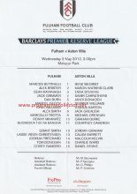 Fulham Reserves v Aston Villa Reserves 02-May-2012
