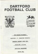Dartford v Charlton Athletic  13-Aug-1991