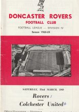 Doncaster Rovers v Colchester United 22-Mar-1969