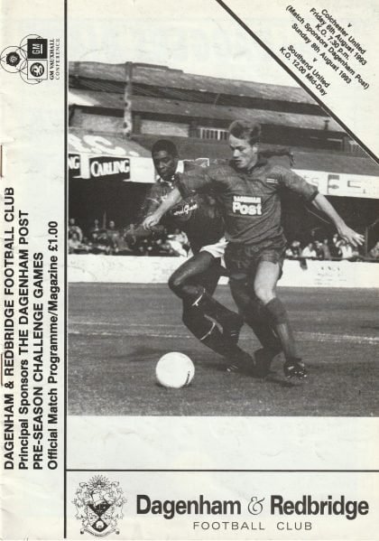 Dagenham & Redbridge v Colchester United 06-Aug-1993
