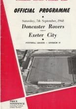 Doncaster Rovers v Exeter City   07-Sep-1968