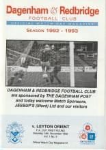 Dagenham & Redbridge v Leyton Orient 14-Nov-1992