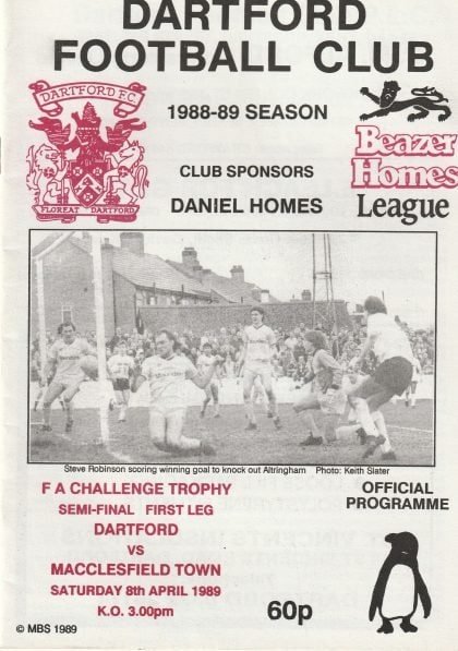 Dartford v Macclesfield Town 08-Apr-1989