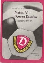 Dynamo Dresden v Malmo FF 03-Oct-1984