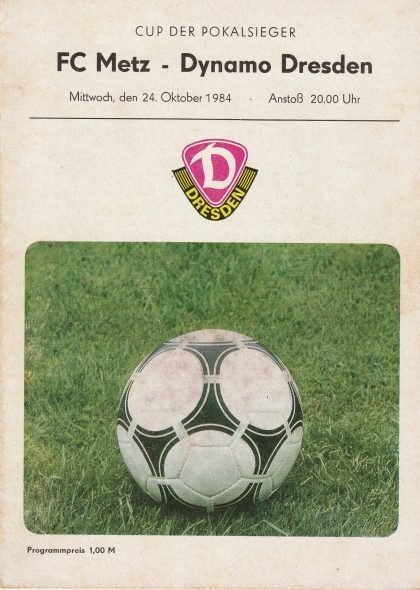 Dynamo Dresden v FC Metz   24-Oct-1984