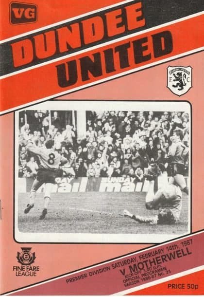 Dundee United v Motherwell 14-Feb-1987