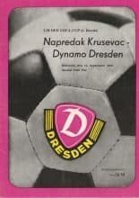 Dynamo Dresden v Napredak Krusevac 17-Sep-1980