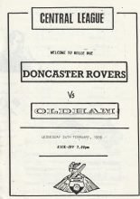 Doncaster Rovers Reserves v Oldham Athletic Reserves  24-Feb-1988