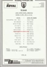 Reading Reserves v Queens Park Rangers Reserves 23-Apr-1988