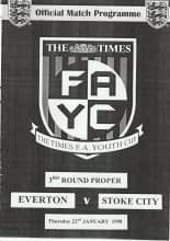 Everton Youth v Stoke City Youth  22-Jan-1998