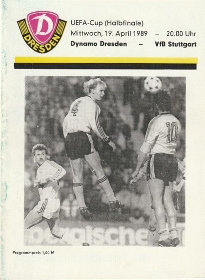 Dynamo Dresden vs VFB Stuttgart  19-Apr-1989