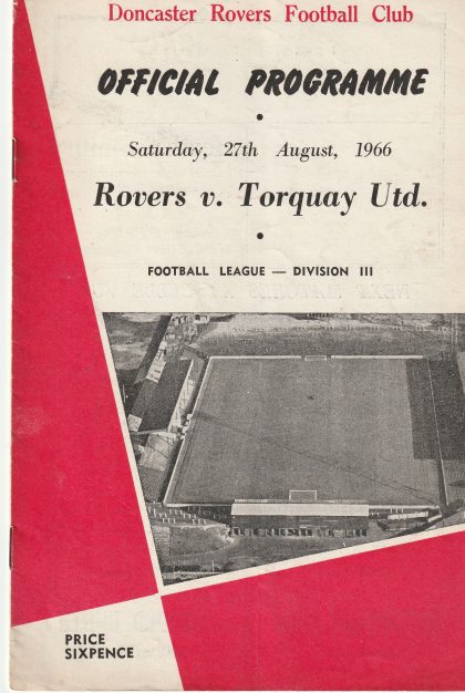 Doncaster Rovers v Torquay United 27-Aug-1966