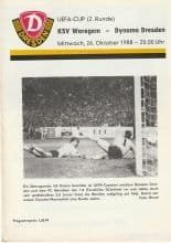 Dynamo Dresden v KSV Waregem   26-Oct-1988