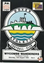 Dover Athletic v Wycombe Wanderers  15-Aug-1992