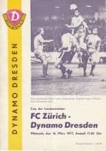 Dynamo Dresden v FC Zurich  16-Mar-1977