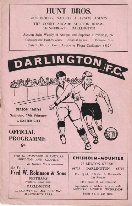 Darlington v Exeter City  17-Feb-1968