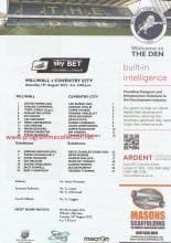 Millwall v Coventry City  15-Aug-2015