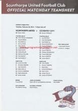 Scunthorpe United v Coventry City 26-Feb-2013