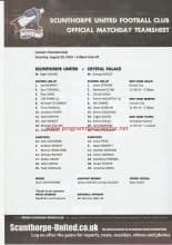 Scunthorpe United v Crystal Palace 28-Aug-2010